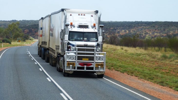truck on road